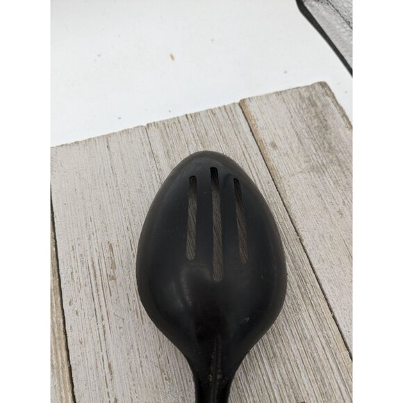Black Nylon Plastic Slotted Spoon 11 1/4" Unbranded - Picture 5 of 8